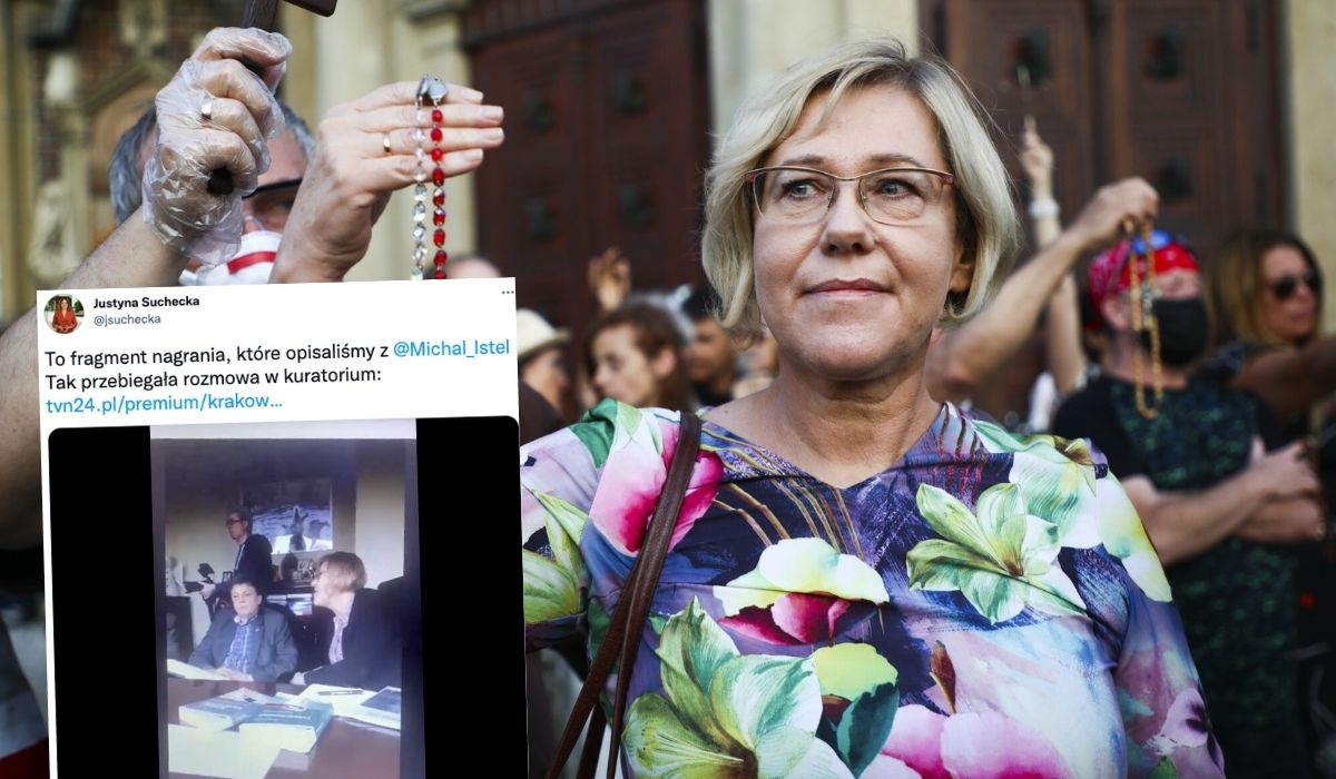 Niezwyciężona Barbara Nowak spotkała się z antyszczepami i tłumaczyła, że nie ma powodu, żeby zamykać szkoły