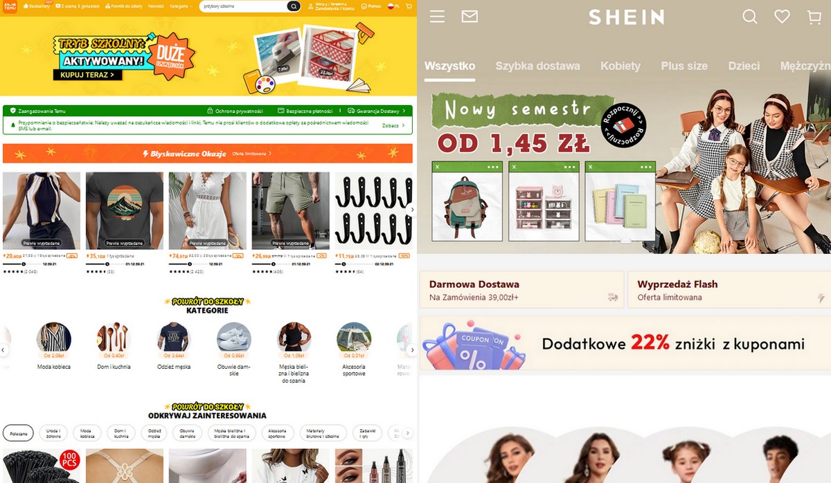 Polacy wciąż chętnie i dużo kupują w Temu, Shein przestało rosnąć