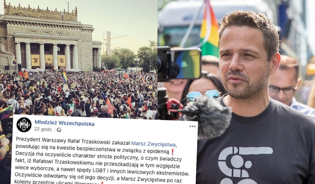Młodzież Wszechpolska: Trzaskowski zakazał nam Marszu Zwycięstwa, a na tęczowe spędy pozwala