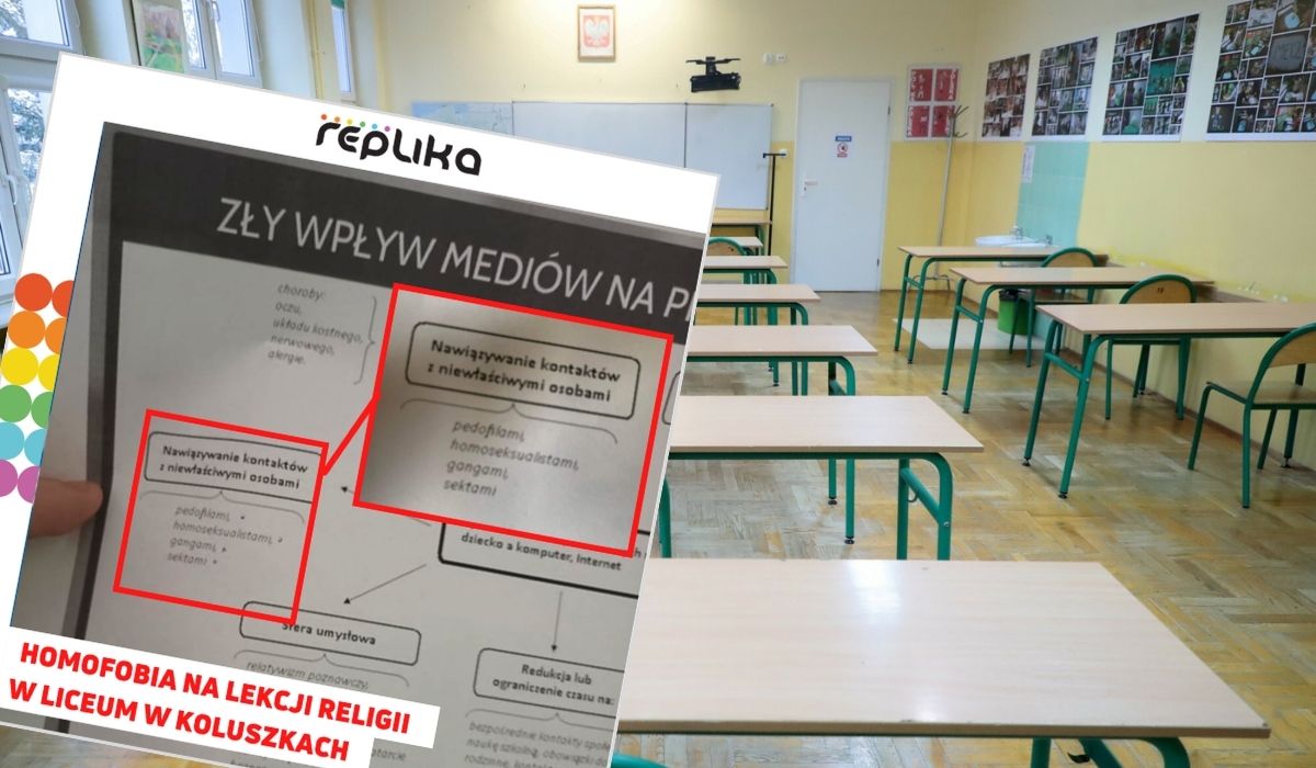 Koluszki: katechetka rozdała uczniom broszury z "niewłaściwymi osobami", znaleźli się tam bandyci, pe*ofile i homosek*ualiści