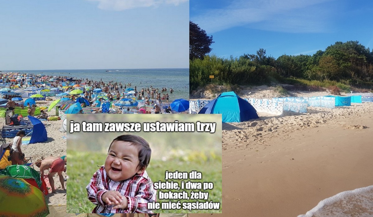 Parawaning nad Bałtykiem przeszedł w kryptoparawaning, ludzie zajmują miejsce, nawet kiedy nie ma ich na plaży