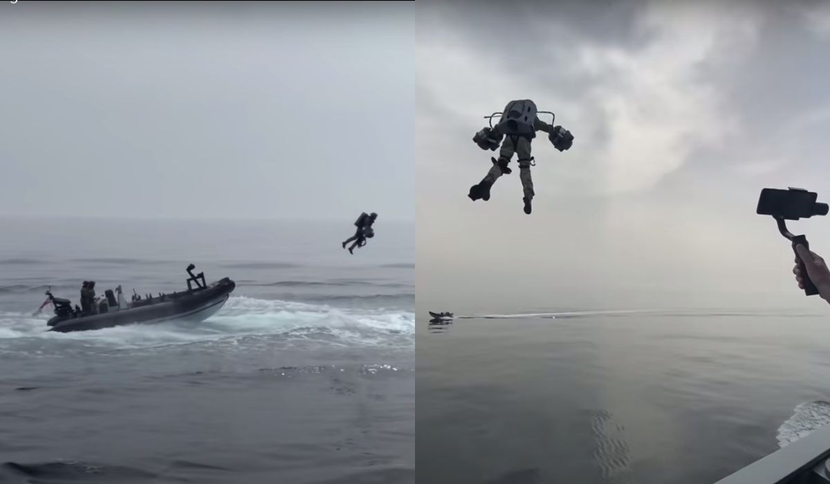 Raczej chcesz zobaczyć wojskowe ćwiczenia z jetpackiem