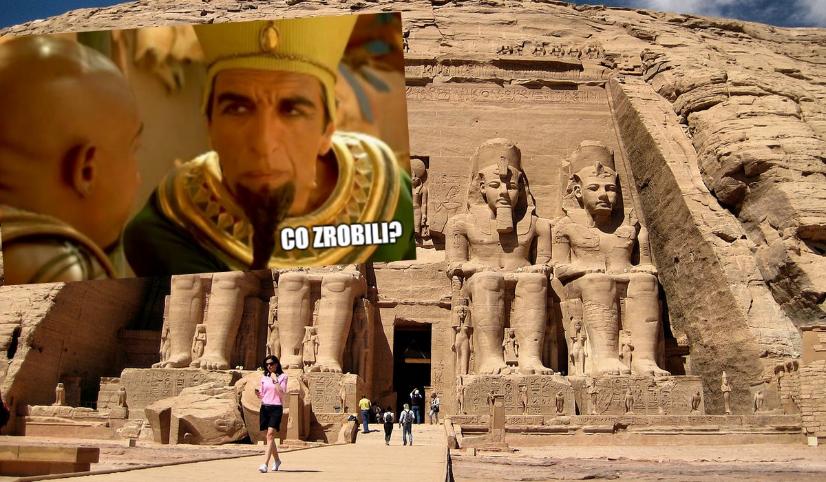 Egipt: ktoś się nie bał i próbował ukraść posąg faraona, przyjechał z kolegami dźwigiem