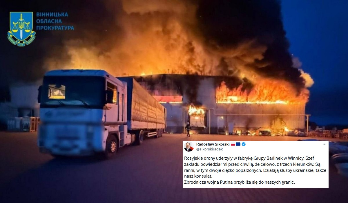 Rosyjskie drony uderzyły w fabrykę polskiej firmy w Ukrainie