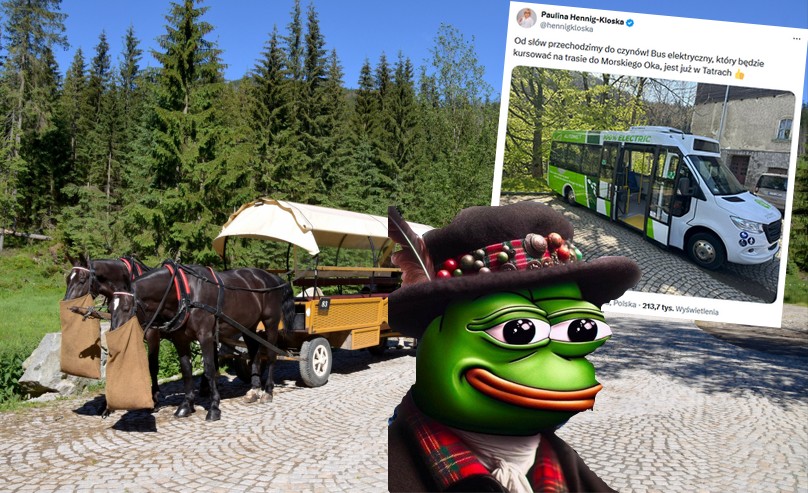 Ku zgrozie górali na drodze do Morskiego Oka będzie testowany bus elektryczny