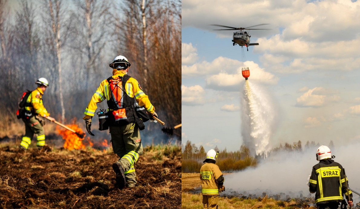 Podlasie: strażacy opanowali pożar nad Biebrzą, straty są ogromne