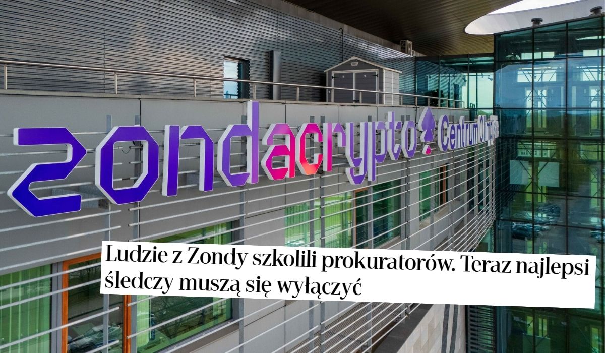 Rzeczpospolita: Zondacrypto szkoliła prokuratorów i policję z wykrywania przestępstw
