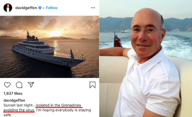 Miliarder pochwalił na się luksusową kwarantanną na jachcie i wzbudził pewną niechęć 