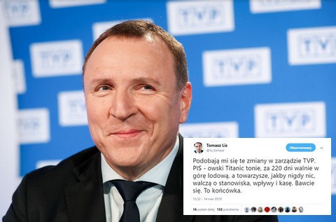 Lis: PiS-owski Titanic tonie, za 220 dni walnie w górę lodową