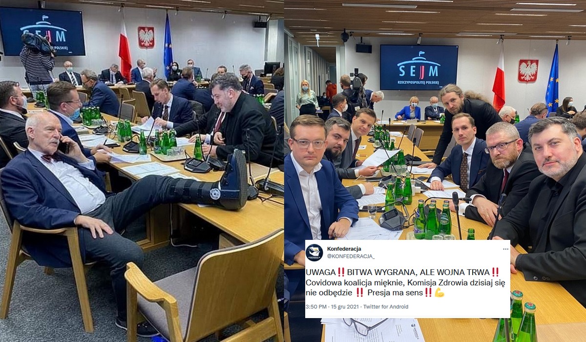 Konfederacja zrobiła awanturkę na komisji zdrowia i prace zostały wstrzymane