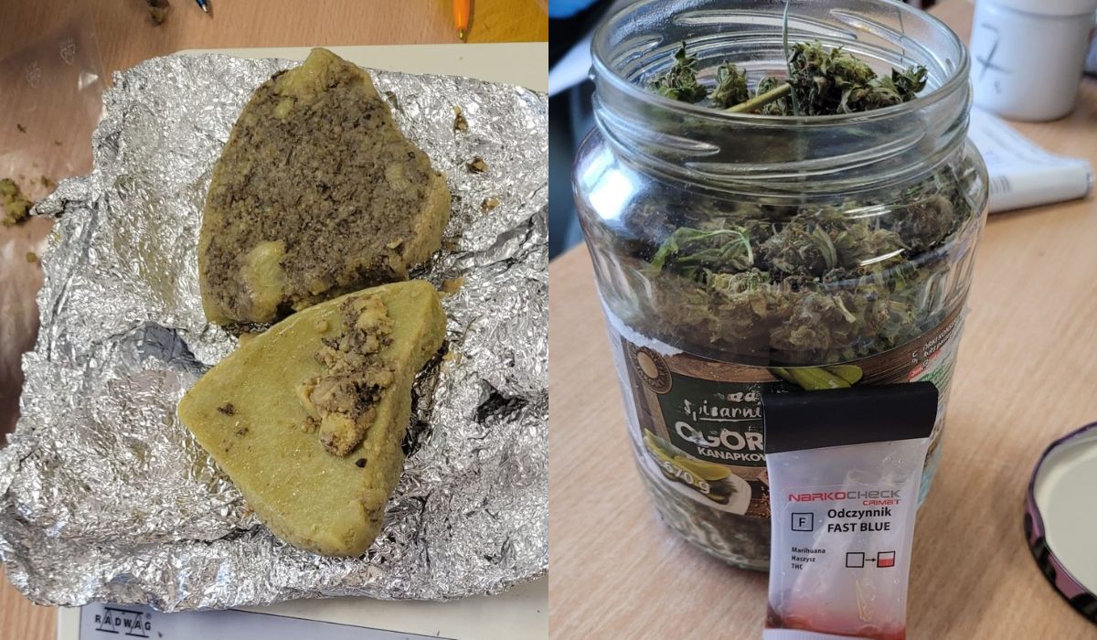 Prostki: policja odwiedziła pana, który poza dużym zapasem zioła trzymał masło z marihuany