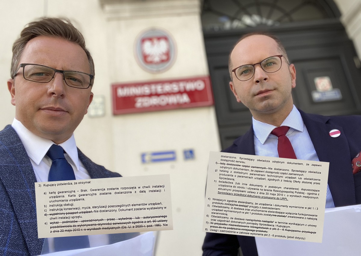 Posłowie opozycji zainteresowali się słynnymi respiratorami, okazało się, że nie nadają się do użytku