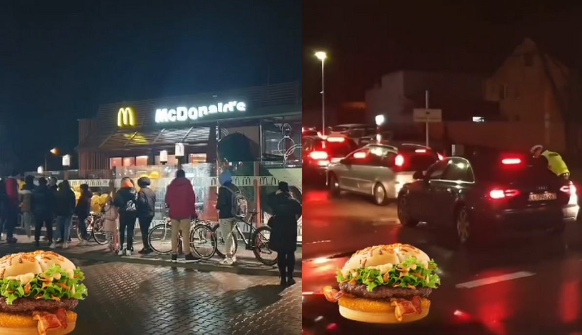 Łuków: policja musiała przyjechać i pilnować tłumu, który przybył na premierę Burgera Drwala