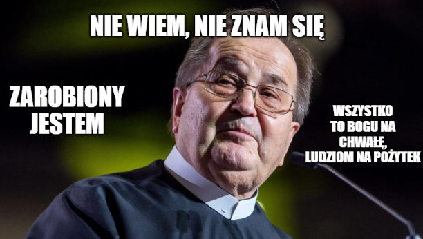 Trwa proces ojca Rydzyka, zdążył zrzucić winę na księgową i odcina się od czego może