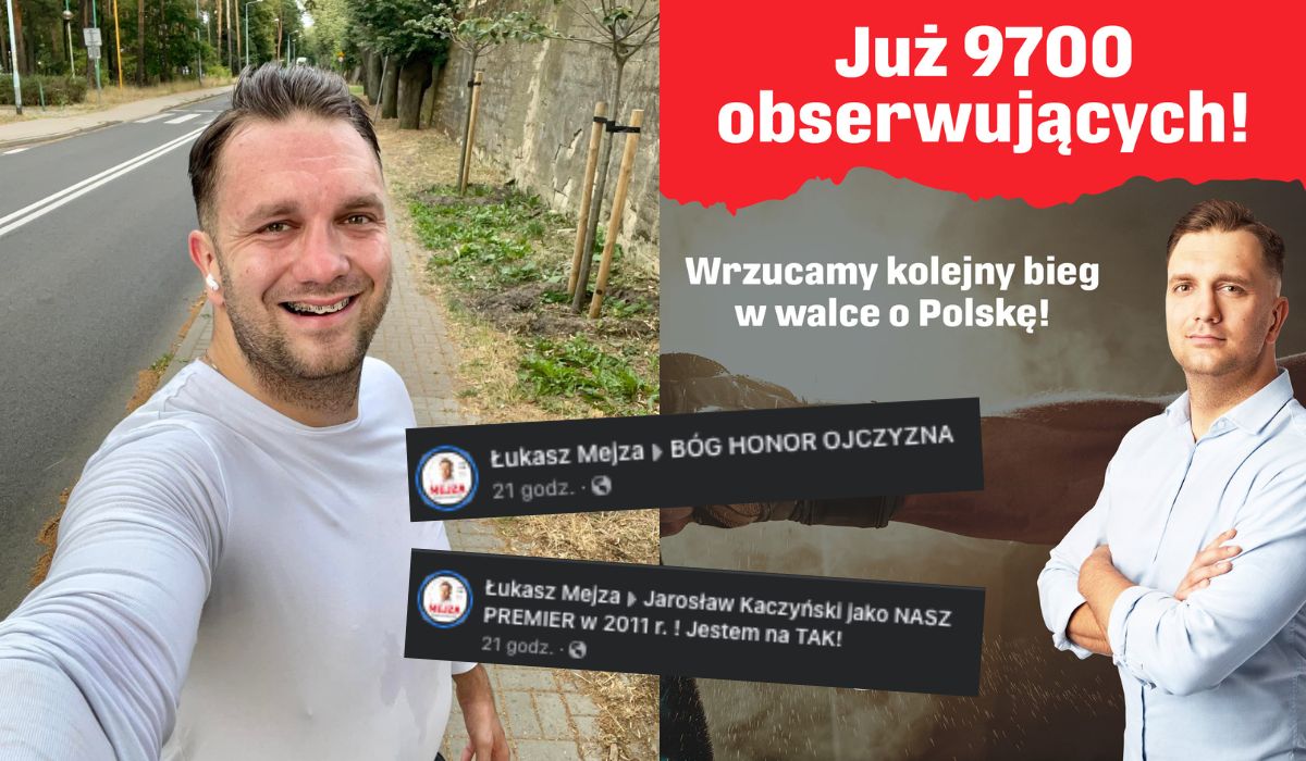 Łukasz Mejza spamuje prawicowe grupy swoimi wynikami w bieganiu, żeby zyskać sympatię