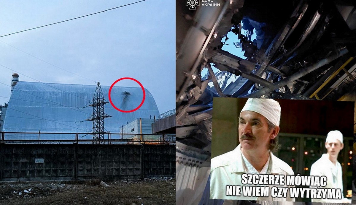 W noc po ogłoszeniu rozmów Rosja zaatakowała osłonę reaktora w Czarnobylu