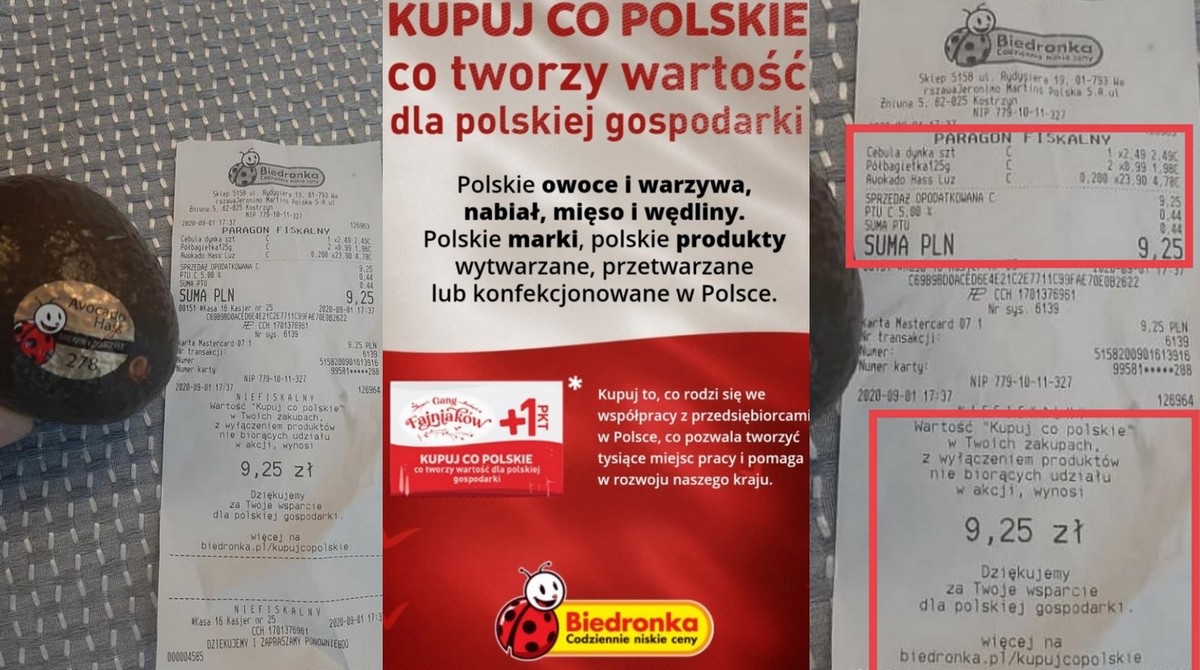 Kadr dnia: Biedronka wyróżnia, ile wydało się na polskie produkty, teraz nawet awokado jest polskie