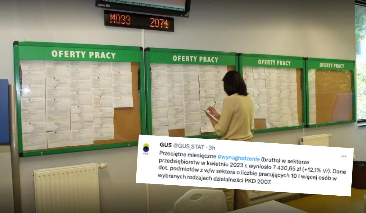 GUS: w ciągu miesiąca średnie wynagrodzenie zmniejszyło się niemal o 100 zł 