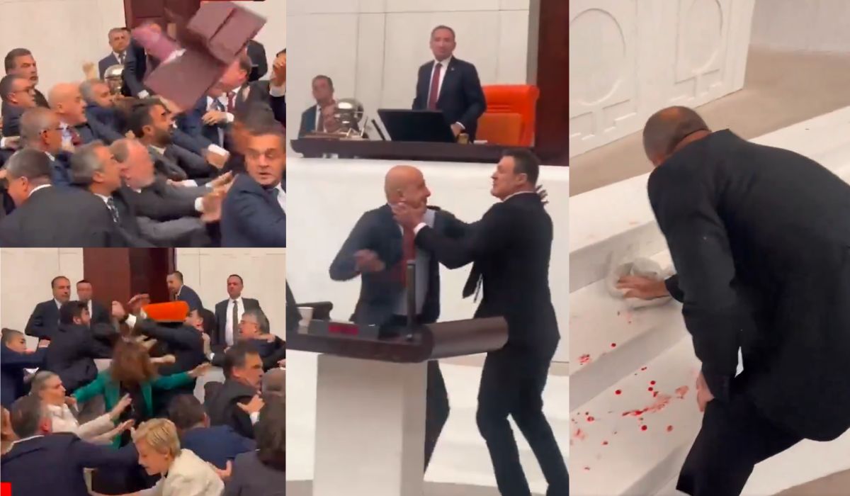 Turcja: posłowie malowniczo pobili się podczas sesji parlamentarnej