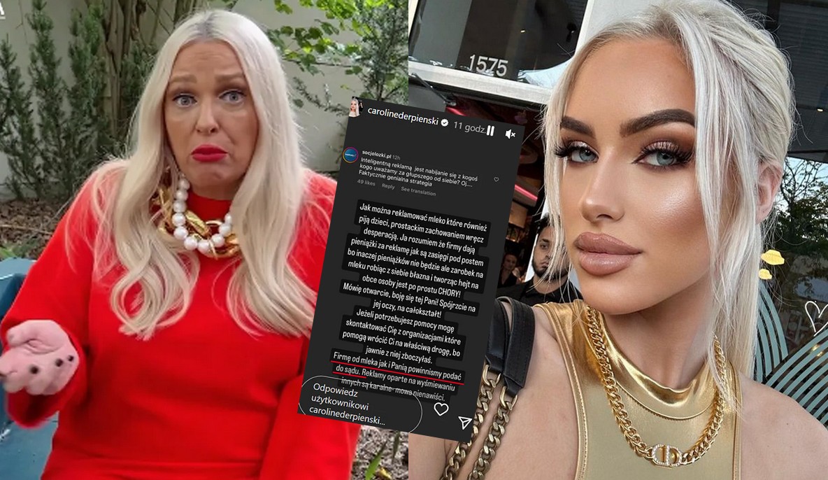Caroline Derpienski, ta od wymyślonej kariery, grozi Nosowskiej pozwem za szyderczy filmik