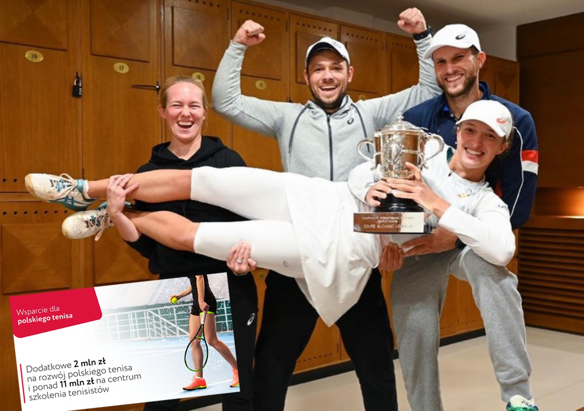 Rząd w związku z sukcesem Igi Świątek nagle przeznacza 2 mln na wsparcie polskiego tenisa