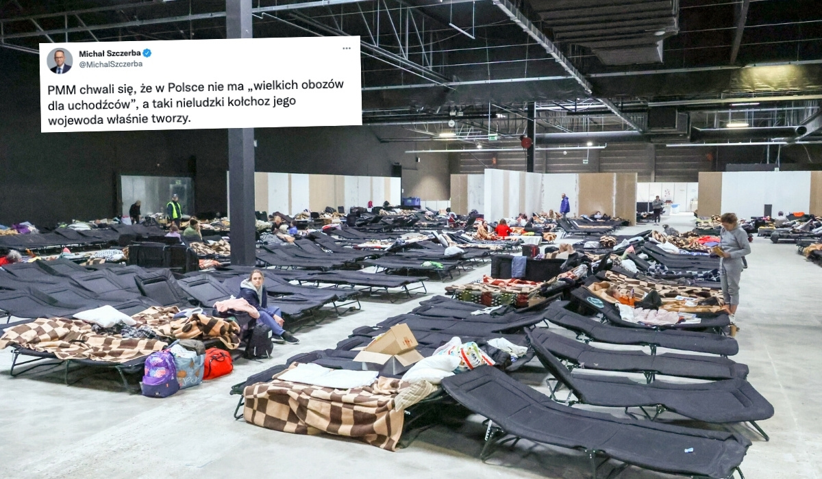 Uchodźcy z Ukrainy mają ciężko w halach, więc wojewoda Radziwiłł tworzy im getto pod Warszawą