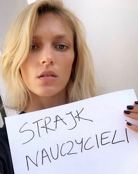 Anja Rubik popiera protest nauczycieli