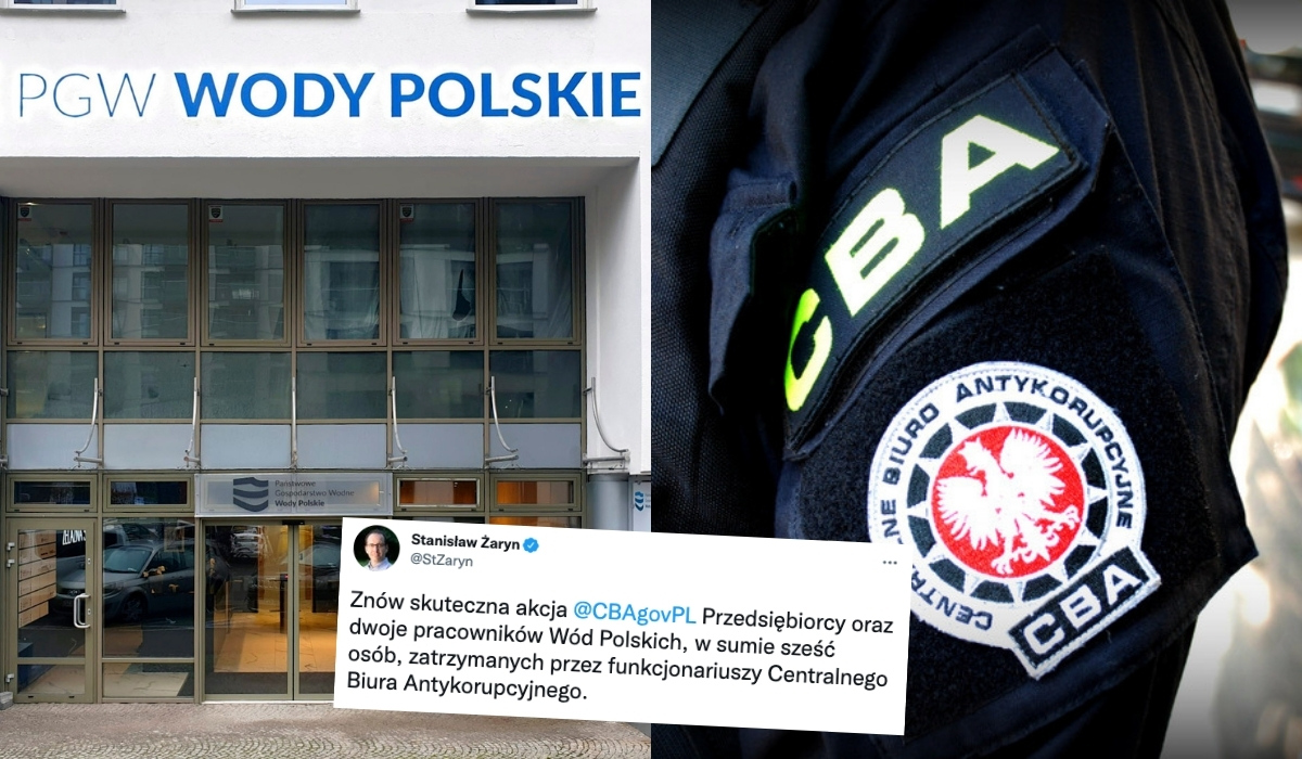 Ktoś doił Wody Polskie na fikcyjne fakturki, ale przyszli panowie z CBA i zatrzymali sześć osób