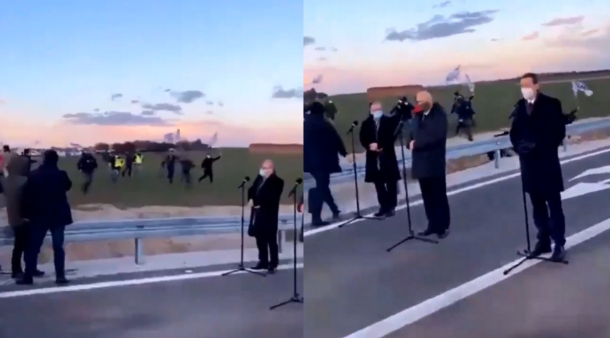 Rolnicy z Agrounii przerwali otwarcie obwodnicy Wrześni. Chcieli rozmawiać z premierem