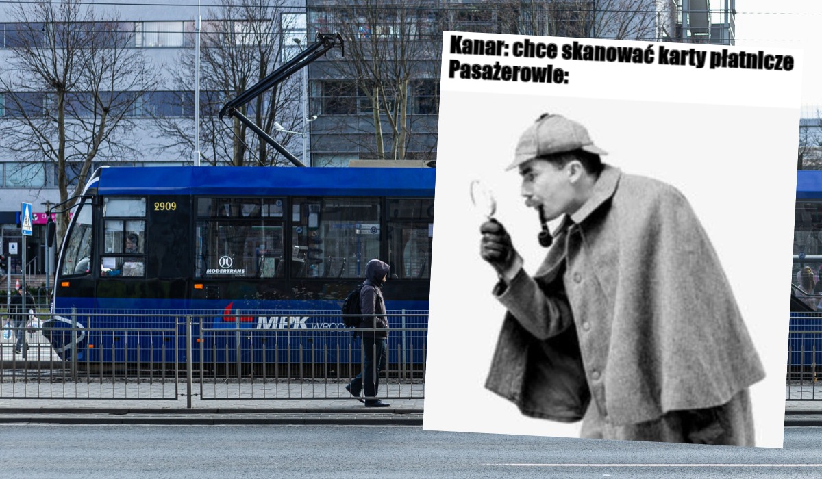 Wrocław: pasażerowie tramwaju zorientowali się, że chłop tylko udaje kanara i go społecznie sobie aresztowali