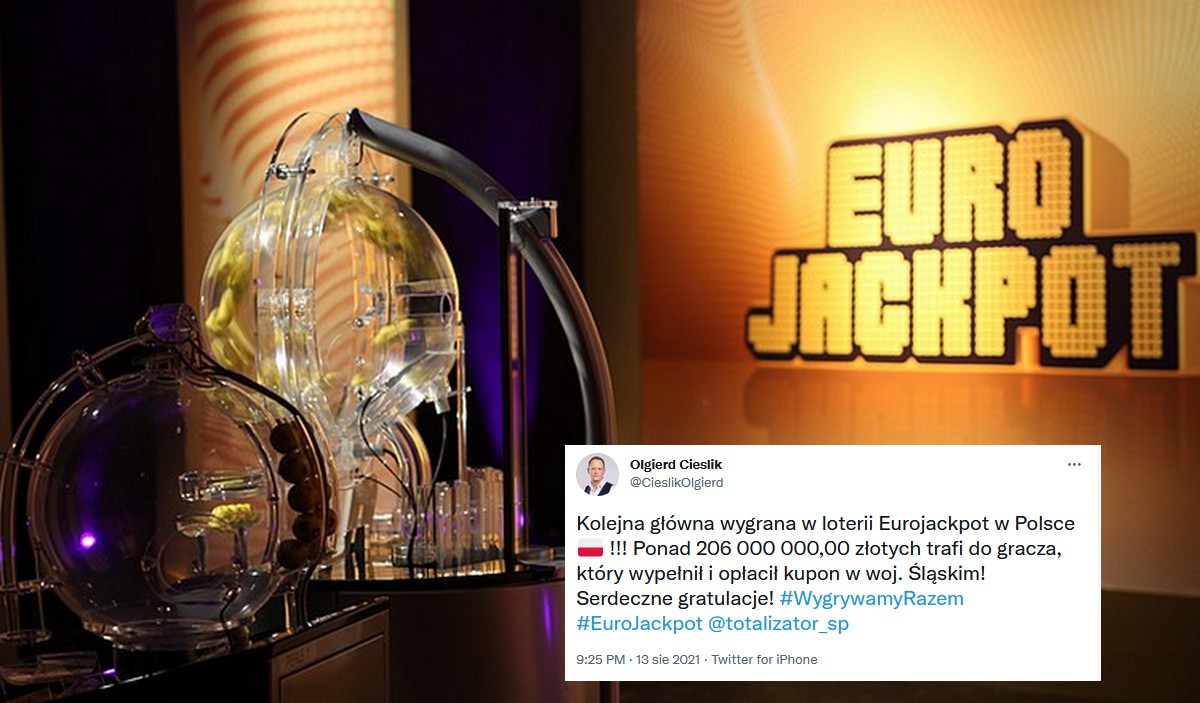Eurojackpot: w województwie śląskim pojawił się nowy milioner, wygrał w loterii ponad 206 mln złotych