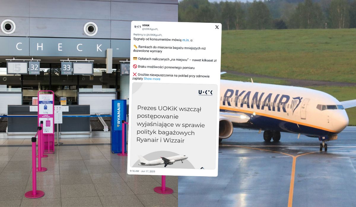 UOKiK sprawdzi, czy Ryanair i Wizz Air nie robią dziwnych sztuczek przy ocenie bagażu podręcznego