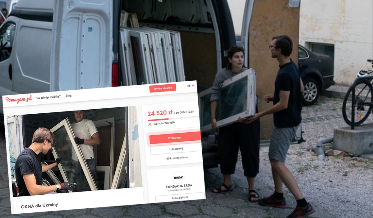 Aktywiści zbierają okna dla Ukraińców dotkniętych wojną, potrzebują pieniędzy, żeby dostarczyć je i wstawić przed ochłodzeniem