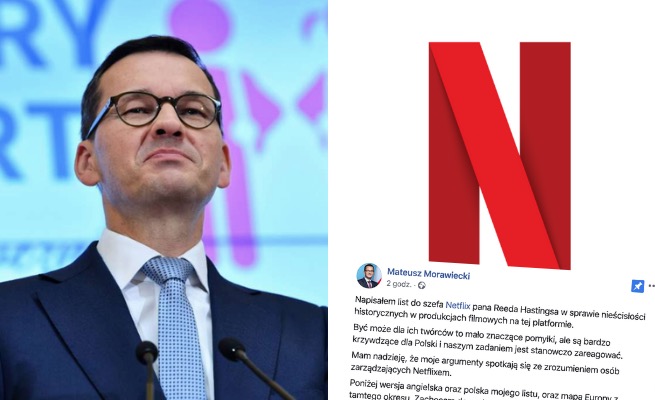 Premier Morawiecki napisał do szefa Netflixa, żeby poprawił mapę w serialu
