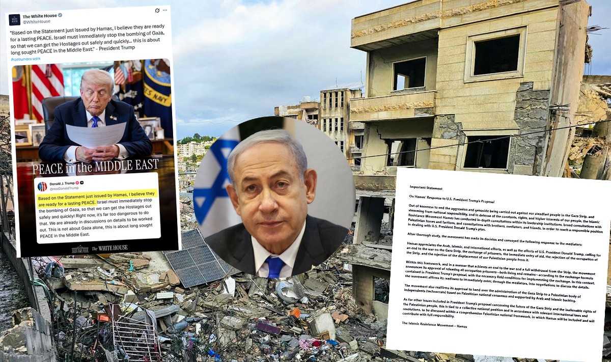 Hamas chce oddać porwanych i negocjować, Trump nakazał Izraelowi zaprzestać bombardowań