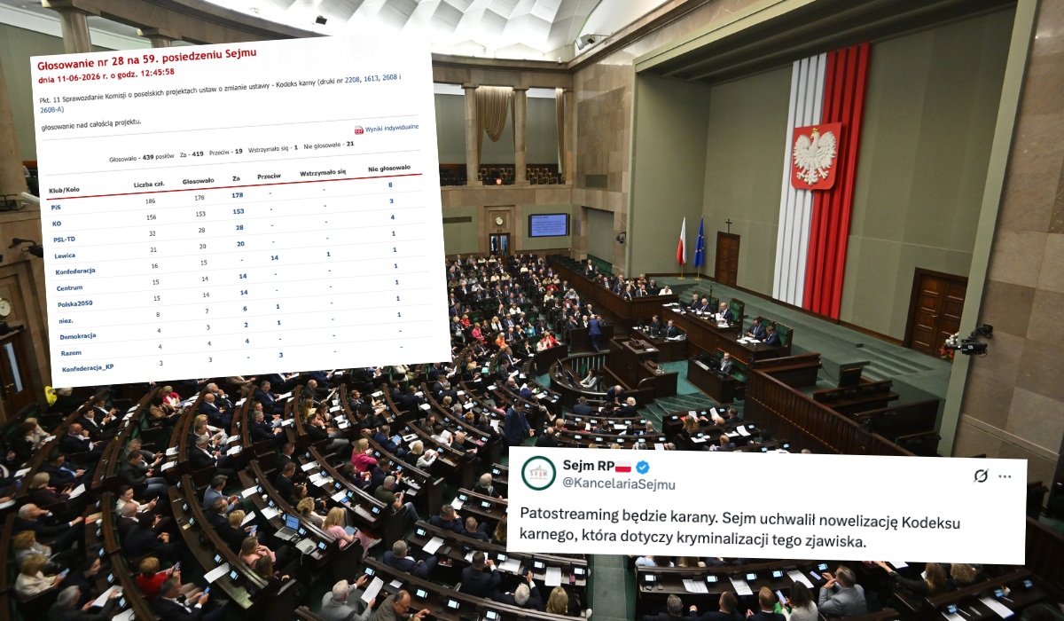 Sejm przyjął ustawę zakazującą patostreamingu