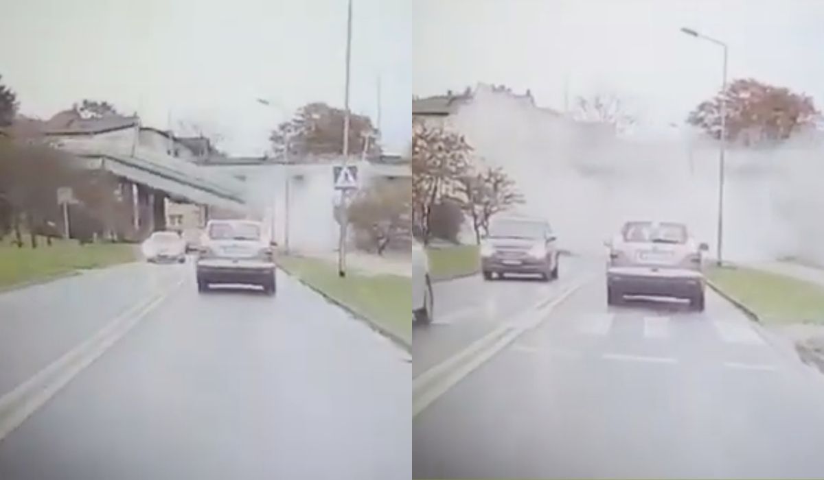 Koszalin: zawalił się przeznaczony do rozbiórki most, czystym fartem nie doszło do tragedii