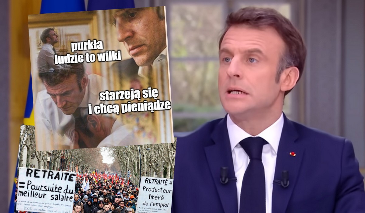 Macron zwierzył się, że reforma emerytalna jemu też sprawiła przykrość, Francuzi nieempatycznie protestują dalej