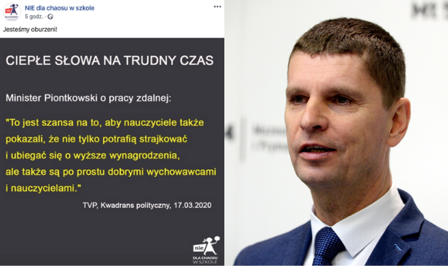 Minister Piontkowski: to jest czas, żeby nauczyciele pokazali, że potrafią coś więcej niż tylko strajkować