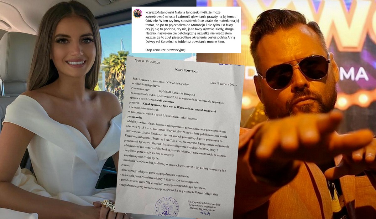 Sąd zakazał Stanowskiemu informowania, że Janoszek "zmyśliła karierę i życie"