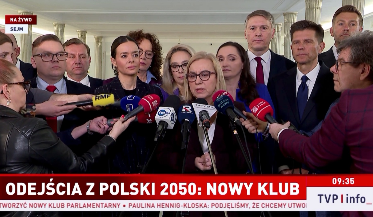 Rozpad Polski 2050: frakcja Hennig-Kloski odchodzi i zakłada nowy klub parlamentarny