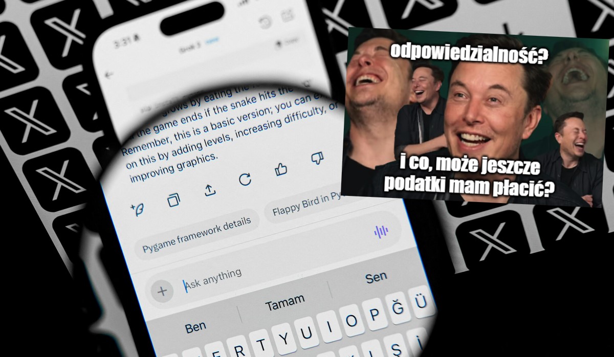 Rząd chce, żeby Komisja Europejska zareagowała na Groka i żeby jednak była jakaś odpowiedzialność za wygenerowane słowo