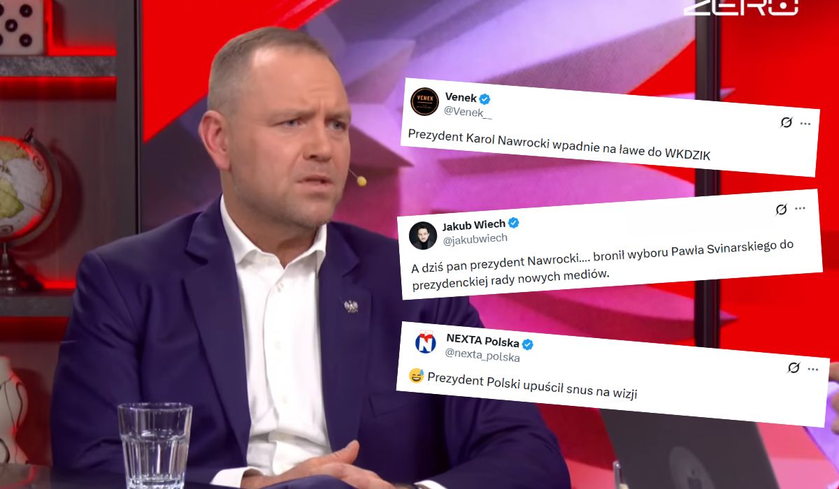 Prezydent Nawrocki odwiedził Kanał Zero, wypadł mu snus i obiecał, że udowodni, że wyciska 150 na ławce