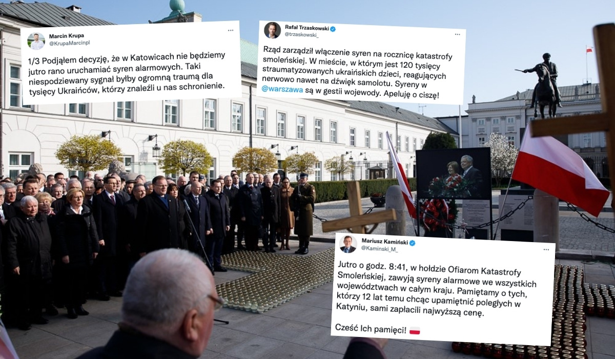 Niektóre miasta nie włączą syren z okazji rocznicy smoleńskiej, żeby nie traumatyzować dodatkowo uchodźców