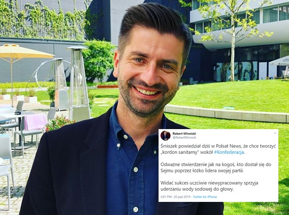 Robert Winnicki o Śmiszku: dostał się do Sejmu poprzez łóżko
