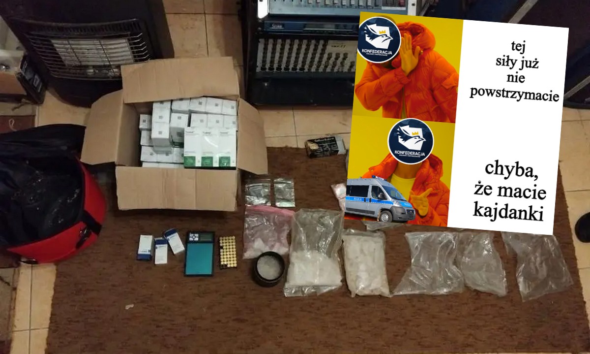 Działacz Konfederacji zatrzymany po policyjnym pościgu, wygląda na to, że wierzył w wolny rynek narkotyków