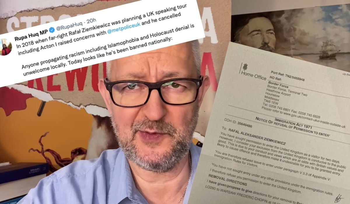 Rafał Ziemkiewicz został zawrócony z brytyjskiej granicy jako prawicowy ekstremista
