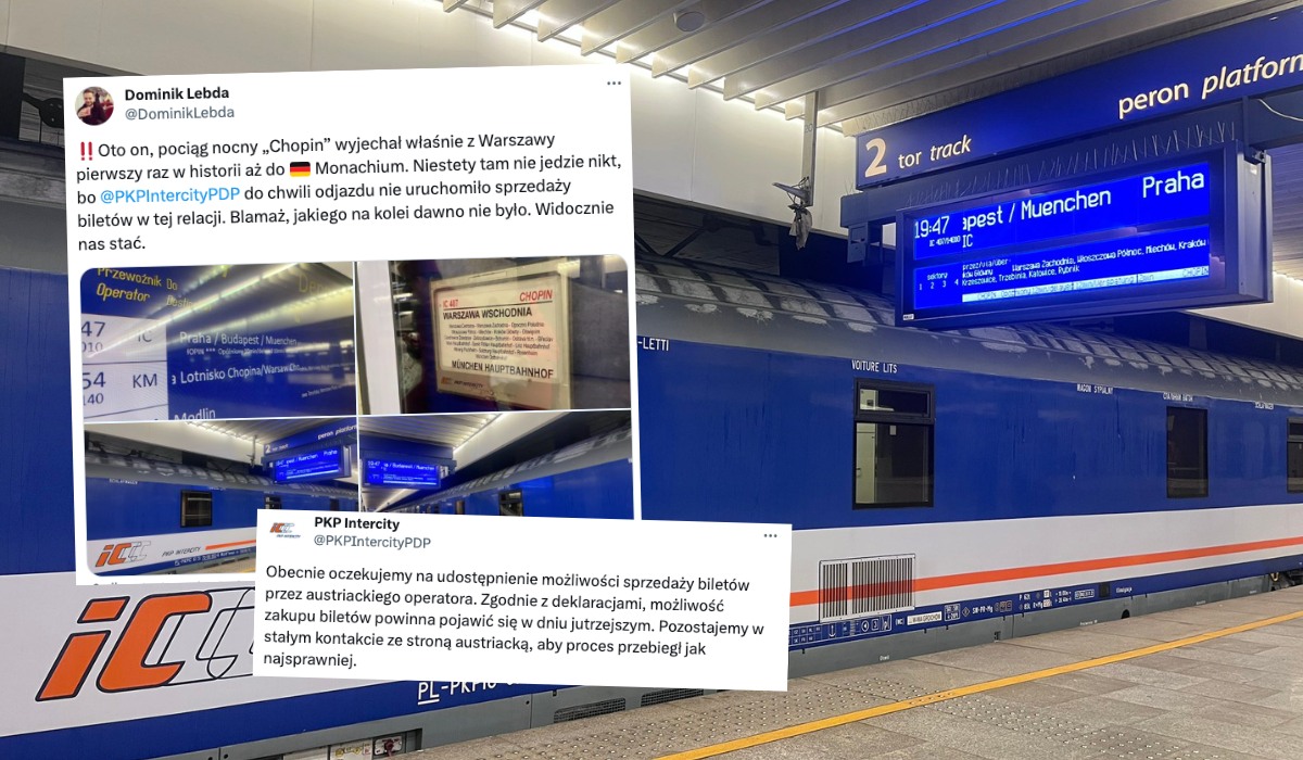 Nowy pociąg PKP do Niemiec jechał pusty, bo nie dało się kupić biletów