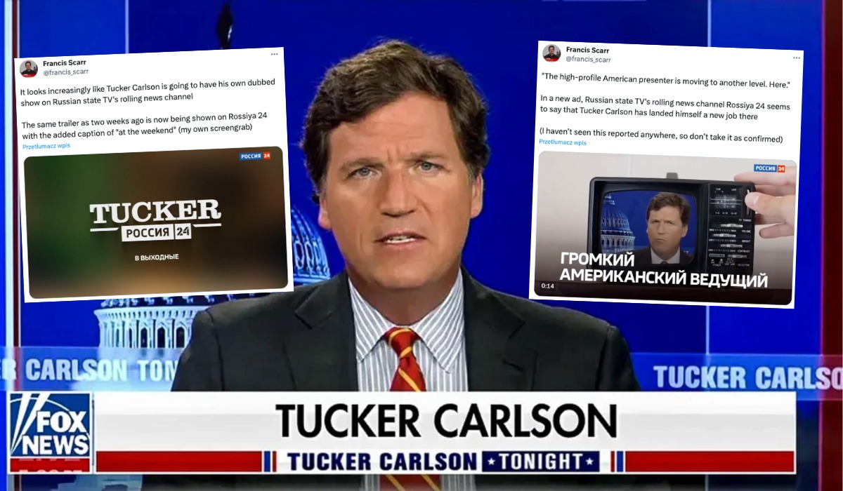 Dawna gwiazda Fox News, Carlson, głosił tyle propagandy, że dostał pracę w rosyjskiej TV