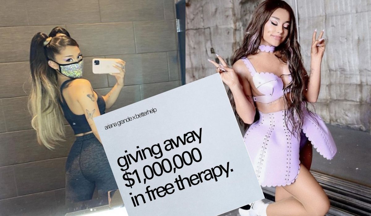 Ariana Grande przekazała milion dolarów na darmową terapię w ramach BetterHelp